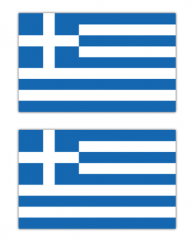 Aufkleber Griechenland Flagge 2 Stück