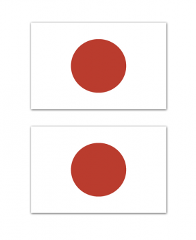 Aufkleber Japan Flagge 2 Stück