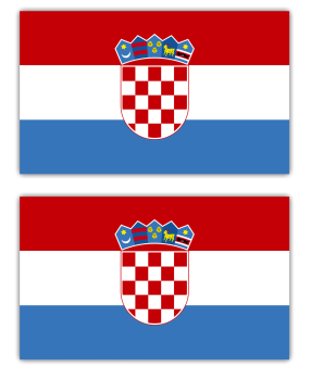 Aufkleber Kroatien Flagge 2 Stück