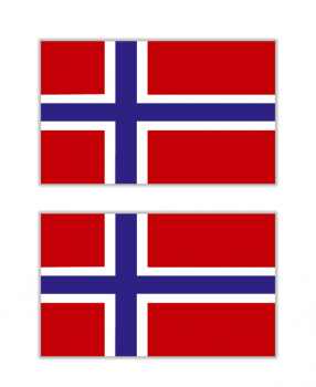 Aufkleber Norwegen Flagge 2 Stück