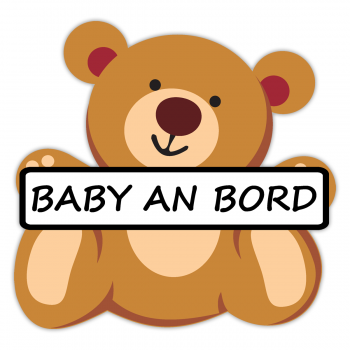 Aufkleber Teddybär Baby an Bord