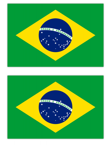 Aufkleber Brasilien Flagge