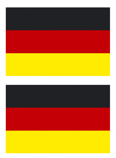 Aufkleber Deutschland Flagge 2 Stück