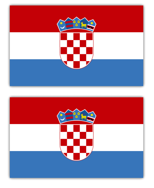 Aufkleber Kroatien Flagge