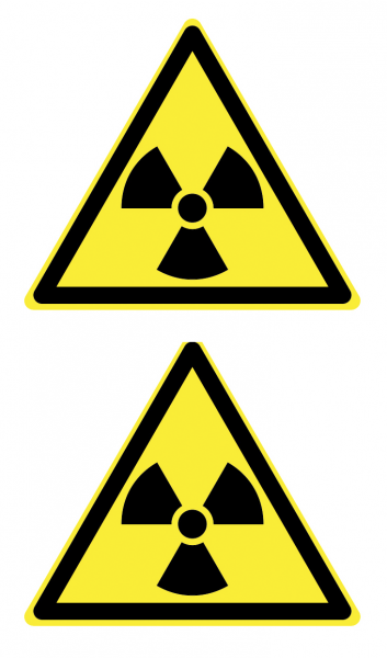 Aufkleber Radioaktiv